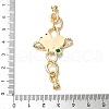 Brass Natural Shell Fold Over Clasps KK-U059-30G-3