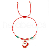 Imitation Pearl & Glass Beads Braided Bracelets CA6370-1-1