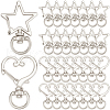 SOFPLATE 40Pcs 2 Styles Zinc Alloy Swivel Lobster Clasps FIND-SP0002-56A-1