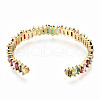 Brass Micro Pave Cubic Zirconia Cuff Bangles BJEW-S142-012-NF-3