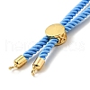 Half Finished Twisted Milan Rope Slider Bracelets FIND-G032-01G-15-4