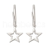 Star 925 Sterling Silver Hoop Earrings for Women EJEW-G427-02P-4