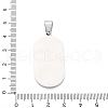 304 Stainless Steel Micro Pave Cubic Zirconia Pendants STAS-U043-25P-3