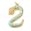 Brass Micro Pave Cubic Zirconia Pendants KK-I724-A02-1