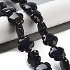 Dyed & Heated Natural Black Agate Beads Strands G-F769-A01-01-1