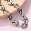 304 Stainless Steel Oval Link Chains Bracelets for Men & Women BJEW-D042-52P-3