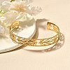 304 Stainless Steel Open Cuff Bangles for Women BJEW-Z083-02G-03-2