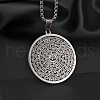 Non-Tarnish Stainless Steel Round Engraved Coin Pendant Simple Fashion Necklace NN6045-2-1