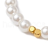 1Pcs Crystal Glass Round Beads Stretch Bracelets & 1Pcs Round Glass with ABS Plastic Imitation Pearl Beaded Strech Bracelets for Women BJEW-JB11733-11