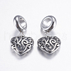 304 Stainless Steel European Dangle Charms STAS-P183-35AS-2