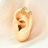 Brass Micro Pave Clear Cubic Zirconia Cuff Earrings EJEW-F370-27G-2