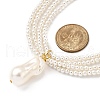 Oval Plastic Pearl Pendant Necklaces for Women NJEW-JN05348-3