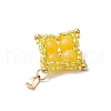 Natural & Synthetic Gemstone & Glass Seed Beaded Star Pendants PALLOY-MZ00692-4