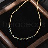 Brass Miyuki Seed Beaded Necklaces for Women NJEW-B126-01G-1