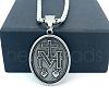 Ancient Greek Stainless Steel Religion Embossed Saint Pendant Punk Hip-hop Necklaces HV5728-10-1