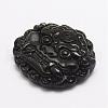 Feng Shui Natural Golden Sheen Obsidian Carven Pendants G-A169-036-2