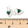 Brass Micro Pave Cubic Zirconia Pendants KK-U067-09S-4