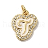 Brass Micro Pave Cubic Zirconia Pendants KK-K354-02G-T-1