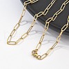 304 Stainless Steel Paperclip Chain Necklace X-NJEW-M183-04G-3