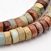 Flat Round/Disc Synthetic Aqua Terra Jasper Beads Strands G-N0160-02-3x4-4
