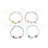 4Pcs Glass Seed Beads Braided Bead Bracelets for Men Women BJEW-TA00648-2