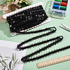 BENECREAT 5 Yards Paillette with Glass Seed Bead Ribbons OCOR-BC0007-67A-5