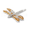 Platinum Alloy Enamel Dragonfly Big Pendants ENAM-J033-09P-3