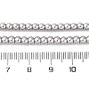 4MM Solid Round 304 Stainless Steel Beaded Necklaces NJEW-Q013-10P-3