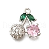 Brass Micro Pave Cubic Zirconia Pendants KK-A245-07B-P-1