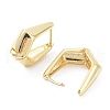 Rack Plating Brass Twist Teardrop Hoop Earrings EJEW-B027-03G-2