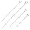 CREATCABIN 32Pcs 4 Style 304 Stainless Steel Cable Chain Extender STAS-CN0001-60-1