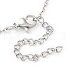 Rectangle Brass Pave Cubic Zirconia Pendant Necklaces for Women NJEW-G156-01P-07-3