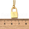 304 Stainless Steel Rolo Chain Pendant Necklaces NJEW-S444-01G-01-5