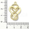 Rack Plating Real 18K Gold Plated Brass Micro Pave Cubic Zirconia Pendants KK-B084-16G-3