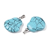 Synthetic Turquoise Pendants G-T138-208F-2