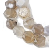 Natural Grey Agate Beads Strands G-K359-C11-01-4