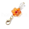 Flower Acrylic Pendant Decorations HJEW-JM01880-5