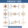   60Pcs 3 Styles Alloy Rhinestone Pendants FIND-PH0020-28-2