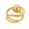 Round Beaded Brass Adjustable Finger Rings FS-WG25FED-01-5