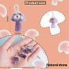 Natural Amethyst Pendants PALLOY-SW0004-09-2