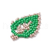Seed Beads Beaded Charms PALLOY-MZ00285-01-4