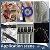 SUNNYCLUE 12Pcs 6 Styles 304 Stainless Steel Linking Rings FIND-SC0010-50-5