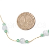 Adjustable Dyed Natural Malaysia Jade & Cat Eye Round Beaded Braided Necklaces NJEW-JN05325-3