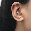 Brass Rhinestone Cuff Earrings WGB6093-02-1
