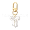 2Pcs Flower & Bowknot Plastic Imitation Pearl Pendant Decorations HJEW-JM02558-4