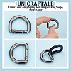 Unicraftale 18Pcs 6 Colors Zinc Alloy Spring Gate Rings FIND-UN0004-09-4
