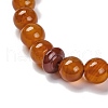 Natural Carnelian Beads Stretch Bracelets BJEW-A025-01E-3