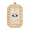 304 Stainless Steel Enamel Pendants STAS-I325-003G-1