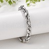 304 Stainless Steel Link Chains Bracelets BJEW-P351-02P-3