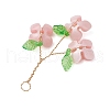 Plastic with Acrylic & Copper Wire Pendants PALLOY-JF03601-05-4